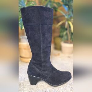Dansko Black Suede Over the Knee Boots